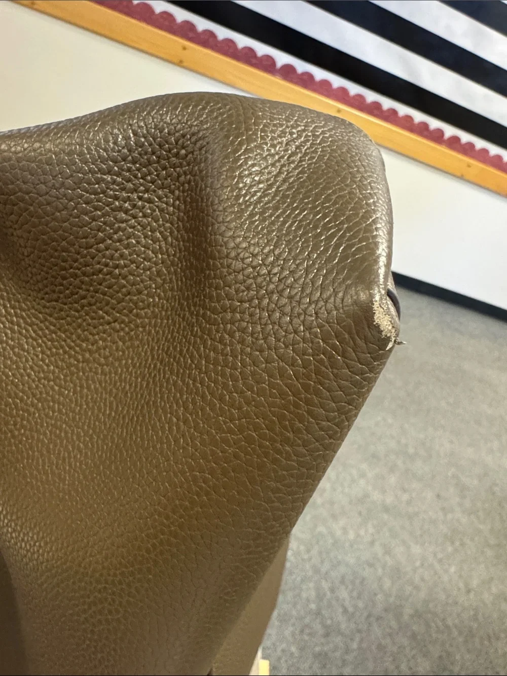 kate spade metallic bronze leather tote with gold hardware